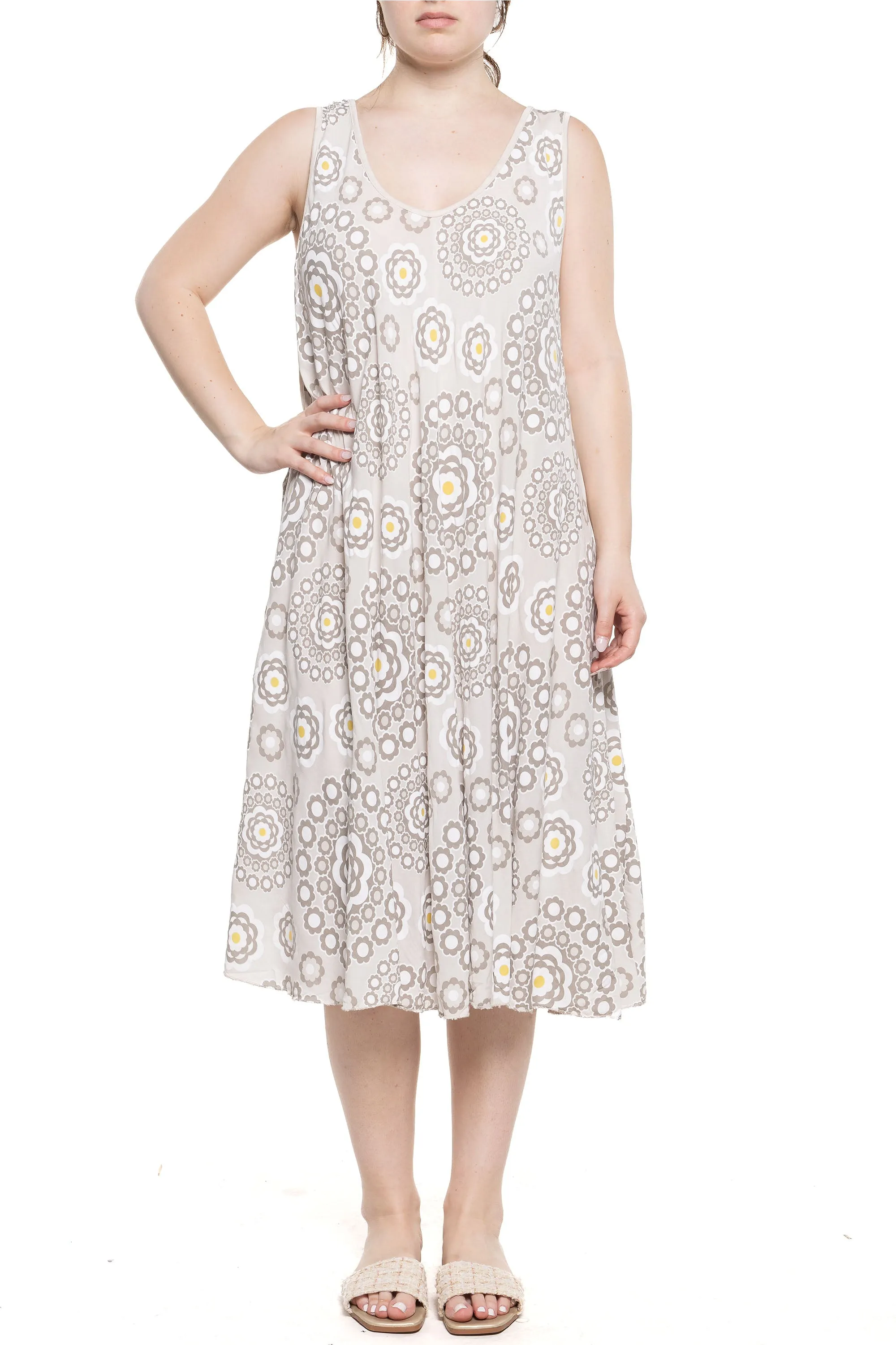 FLORAL MEDALLION PRINT DRESS