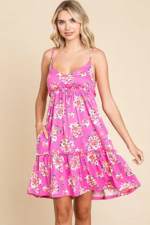 Floral Ruffled Cami Dress