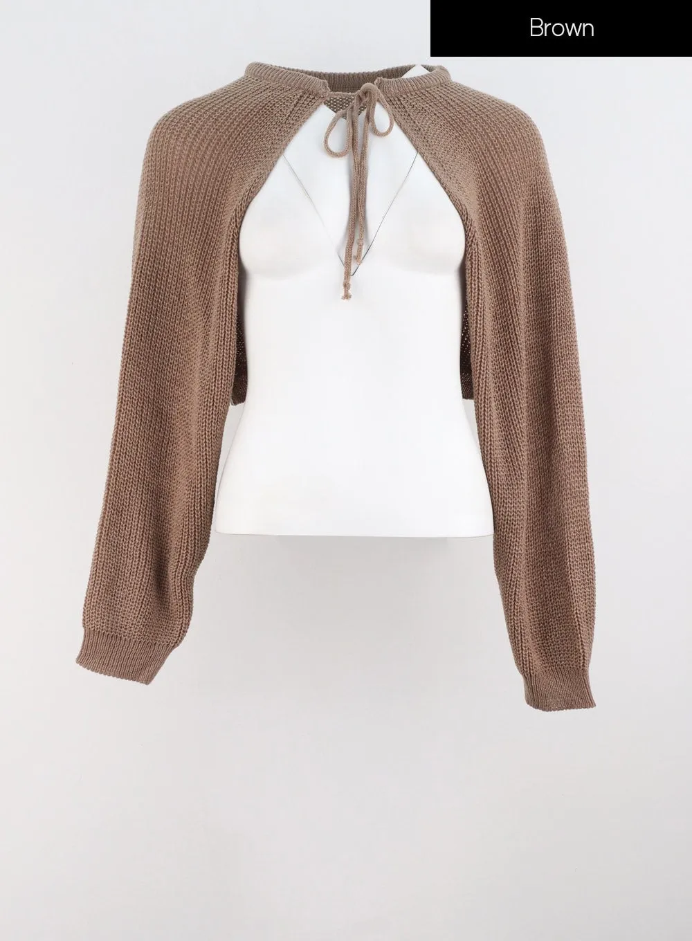 Front Tie Knit Bolero IS301