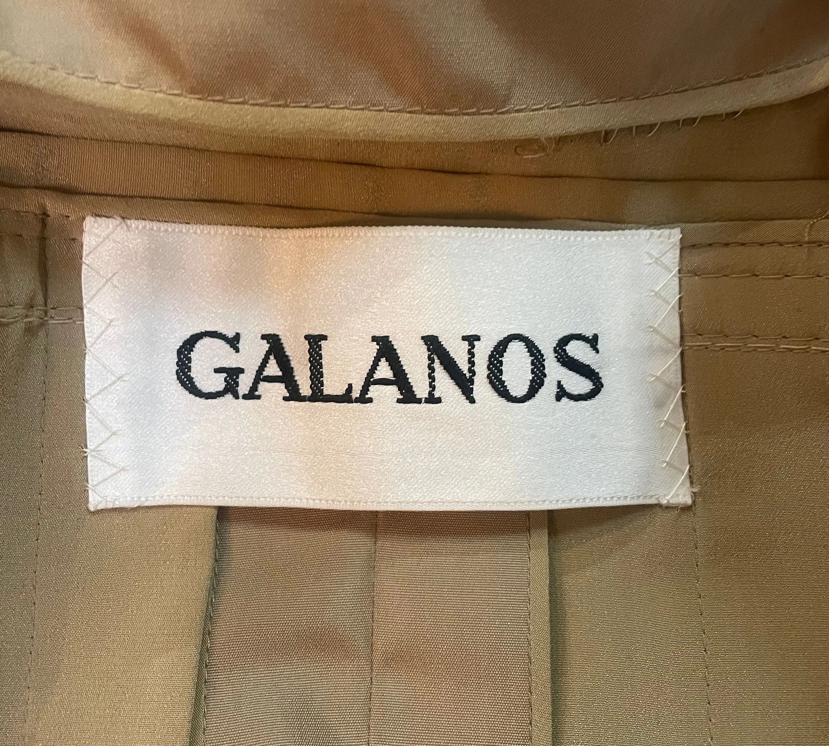 Galanos 80s Tan Oversized Trench Coat