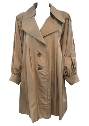 Galanos 80s Tan Oversized Trench Coat