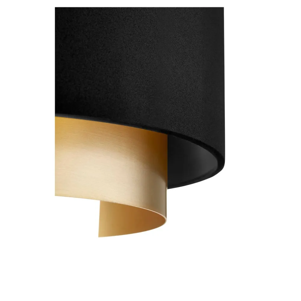 Half Drum Two-Toned Black/Aged Brass Wall Sconce