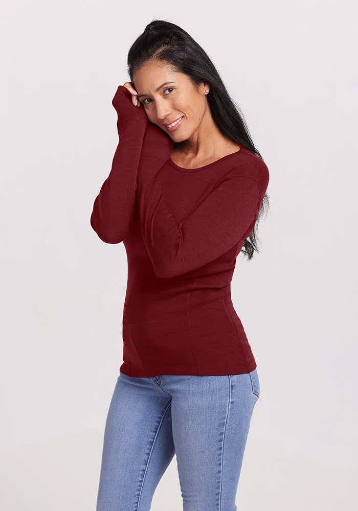 Hannah Long Sleeve Top - Sweet Pepper