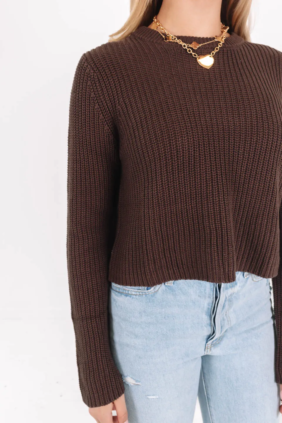 Hello Fall Sweater - Chocolate