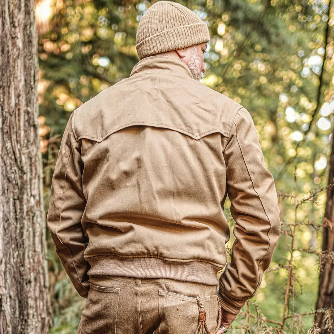 HIGHLAND TWILL BOMBER JACKET-SANDSTONE