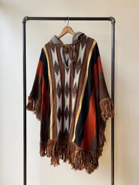 Hooded Wool Poncho—[OSFM]