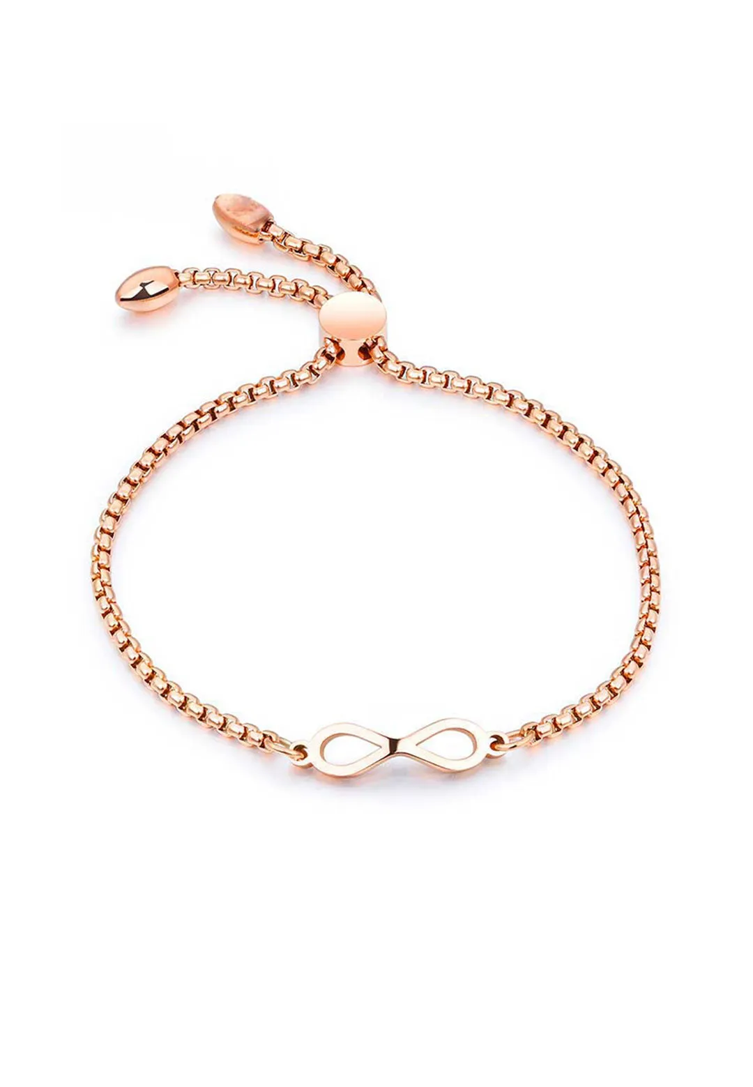 Infinity Endless Love Adjustable Slider Clasp Bracelet