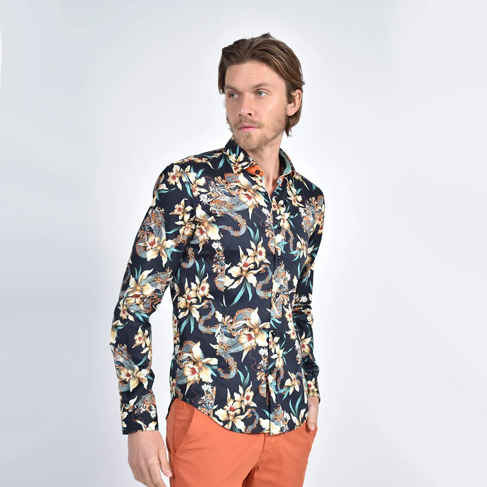 Iris and Dragon Button Down Shirt