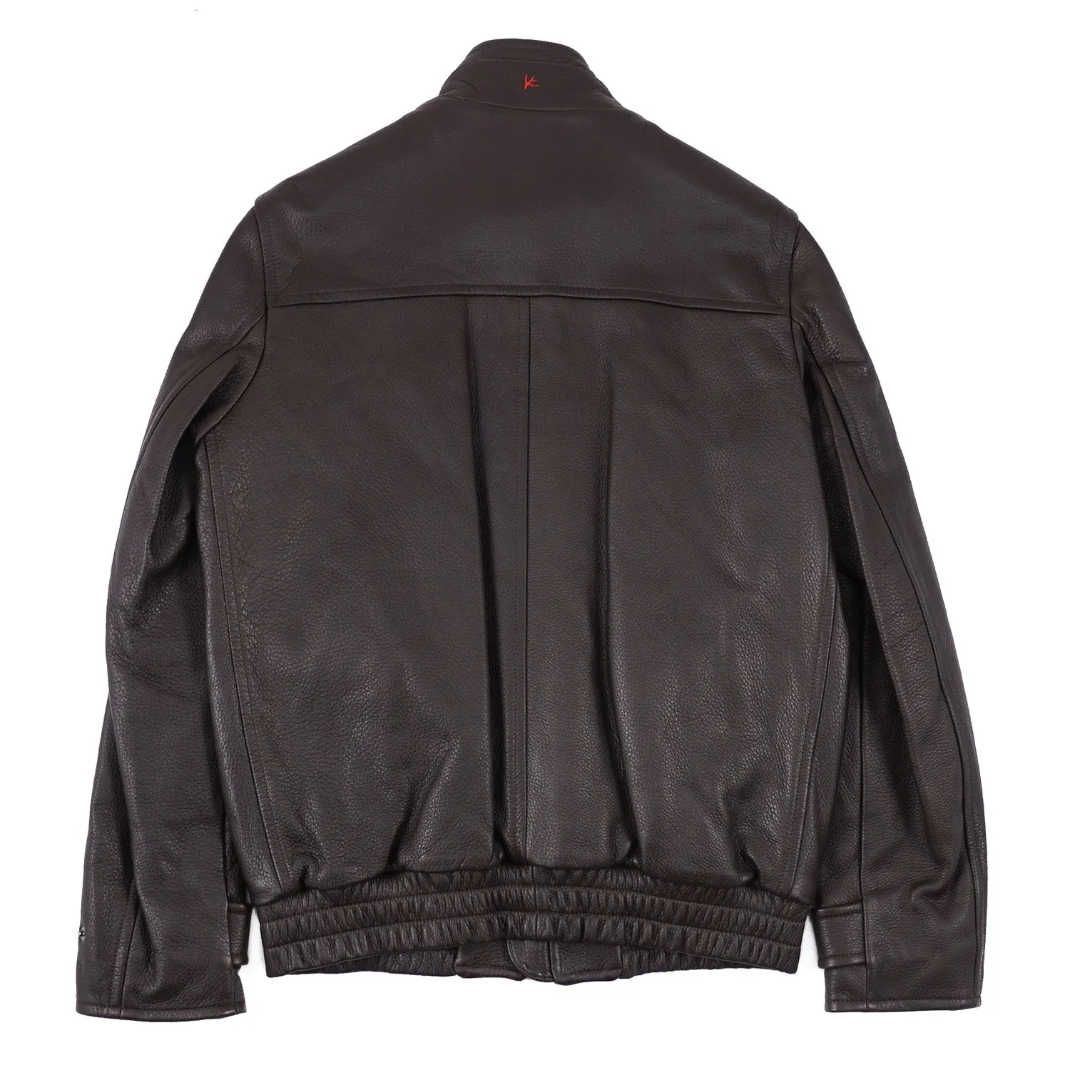 Isaia Deerskin Leather Bomber Jacket