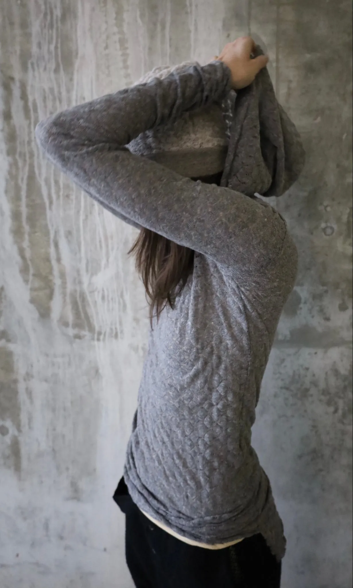 ITALIAN COTTON LACE HOODIE