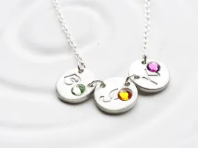 Itty Bitty Birthstone Initial Necklace | Minimalist Design