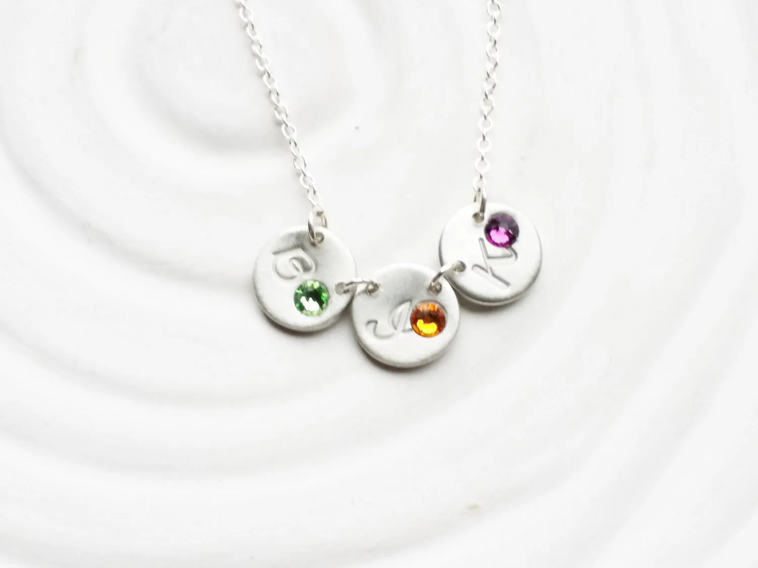 Itty Bitty Birthstone Initial Necklace | Minimalist Design