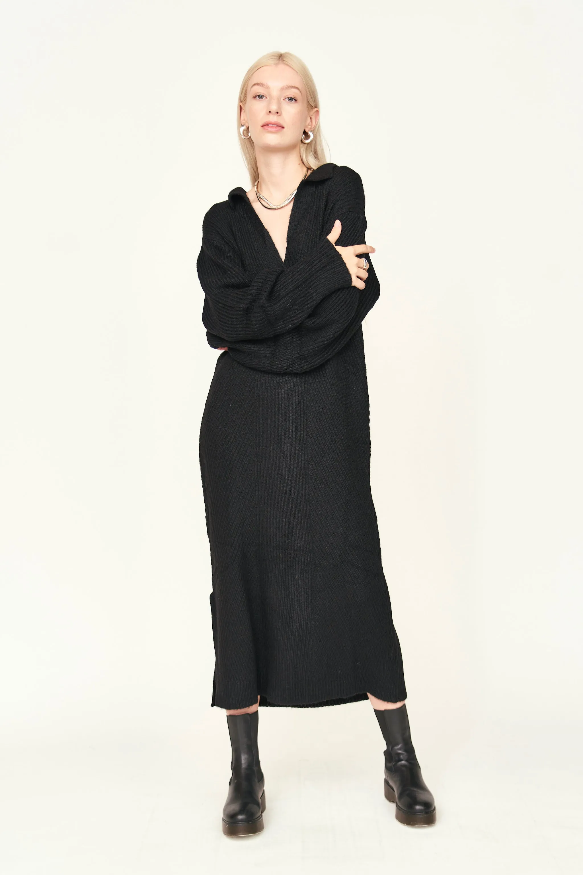 Jackson Sweater Dress in Black