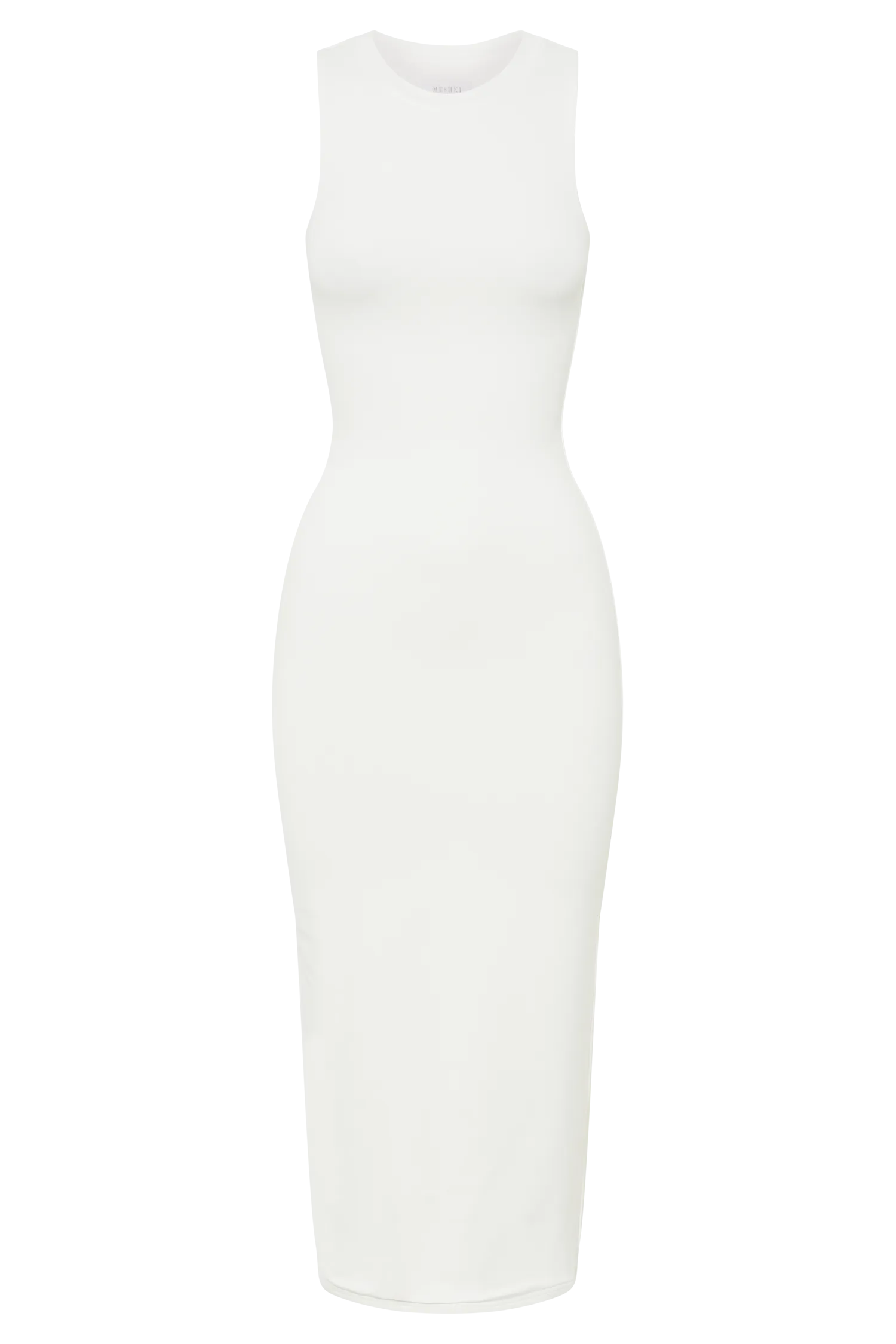 Jill Sleeveless Tank Midi Dress - White