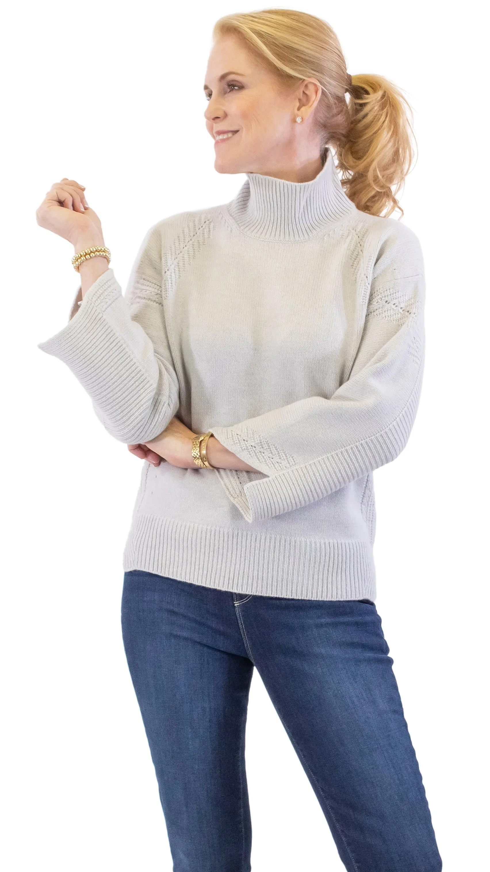 Knitted Sweater - Pearl Grey