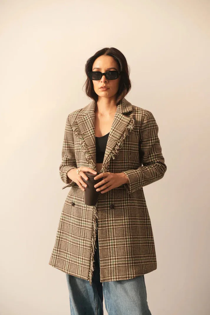 Ladies Classic Work Brown Jacket Dress