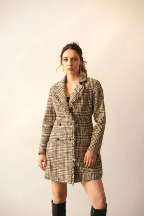 Ladies Classic Work Brown Jacket Dress