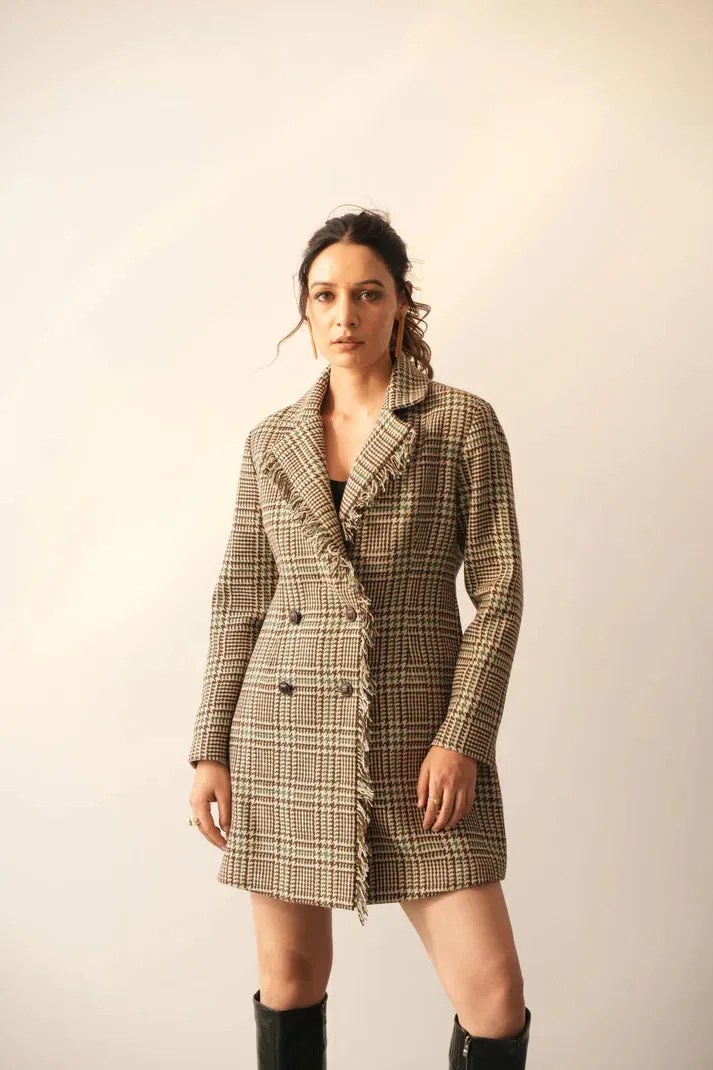 Ladies Classic Work Brown Jacket Dress