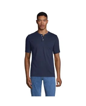 Lands' End Men's Henley Super-T Short Sleeve T-Shirt