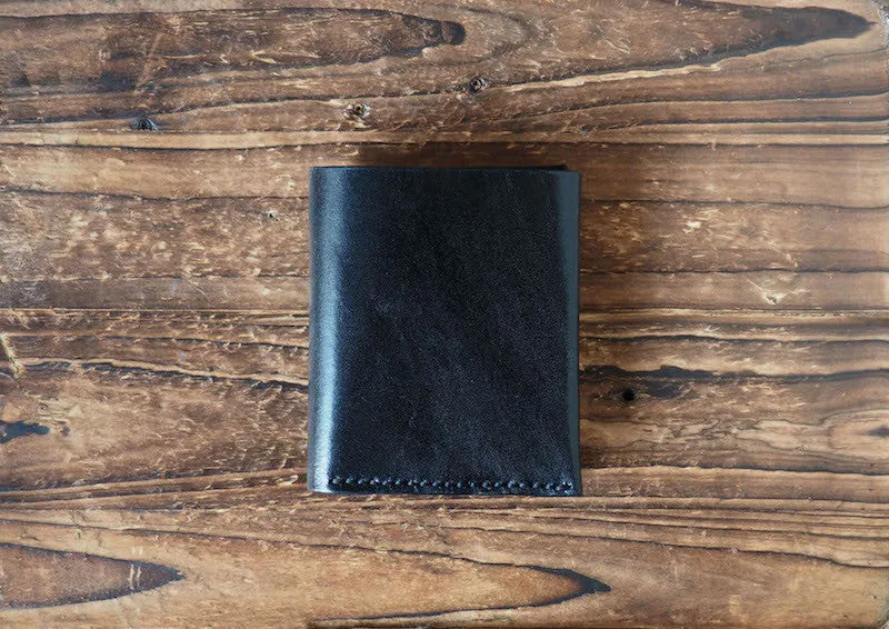 Leather Billfold Wallet #Black