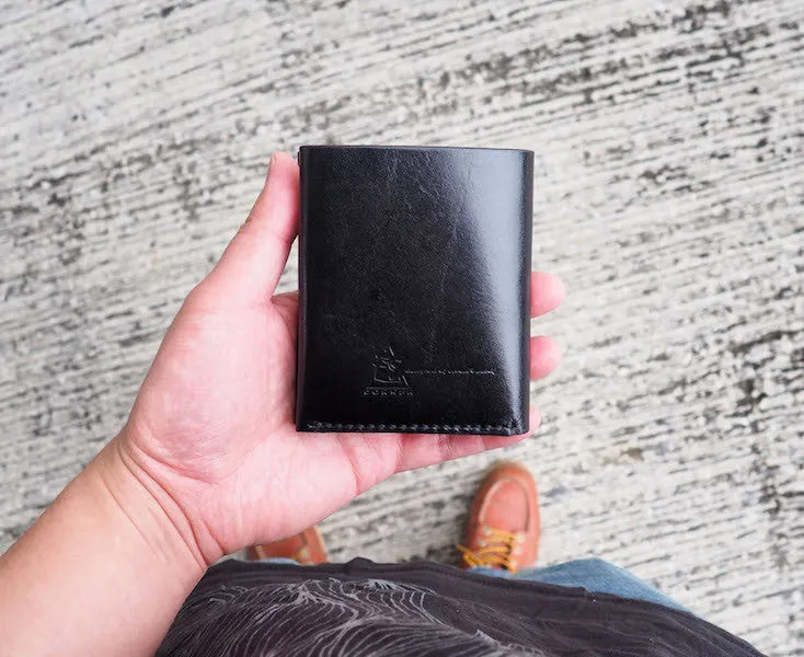 Leather Billfold Wallet #Black