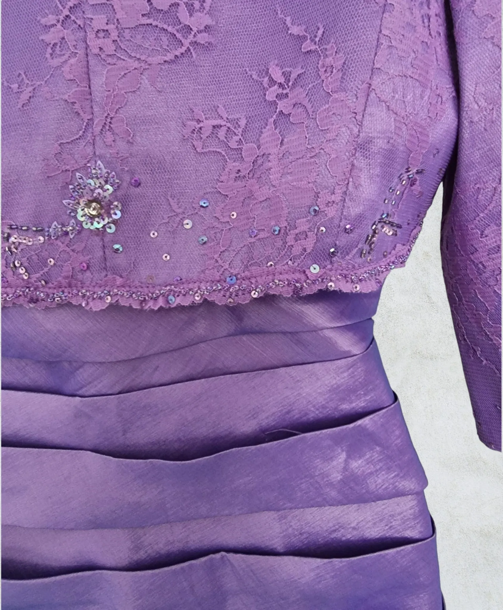 Libra Womens Lilac Embellished Dress & Bolero Jacket UK 12 US 8 EU 40 BNWT