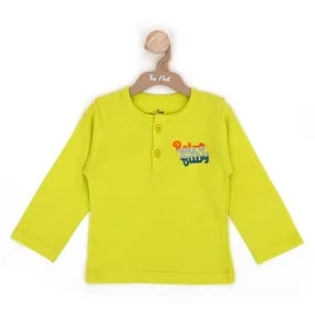 Lime Henley Baby Shirt