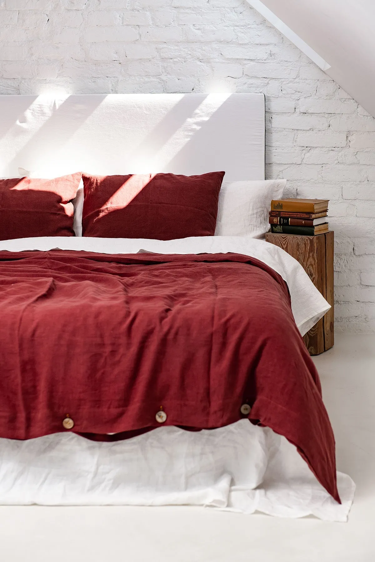 Linen bedding set in Terracotta by AmourLinen