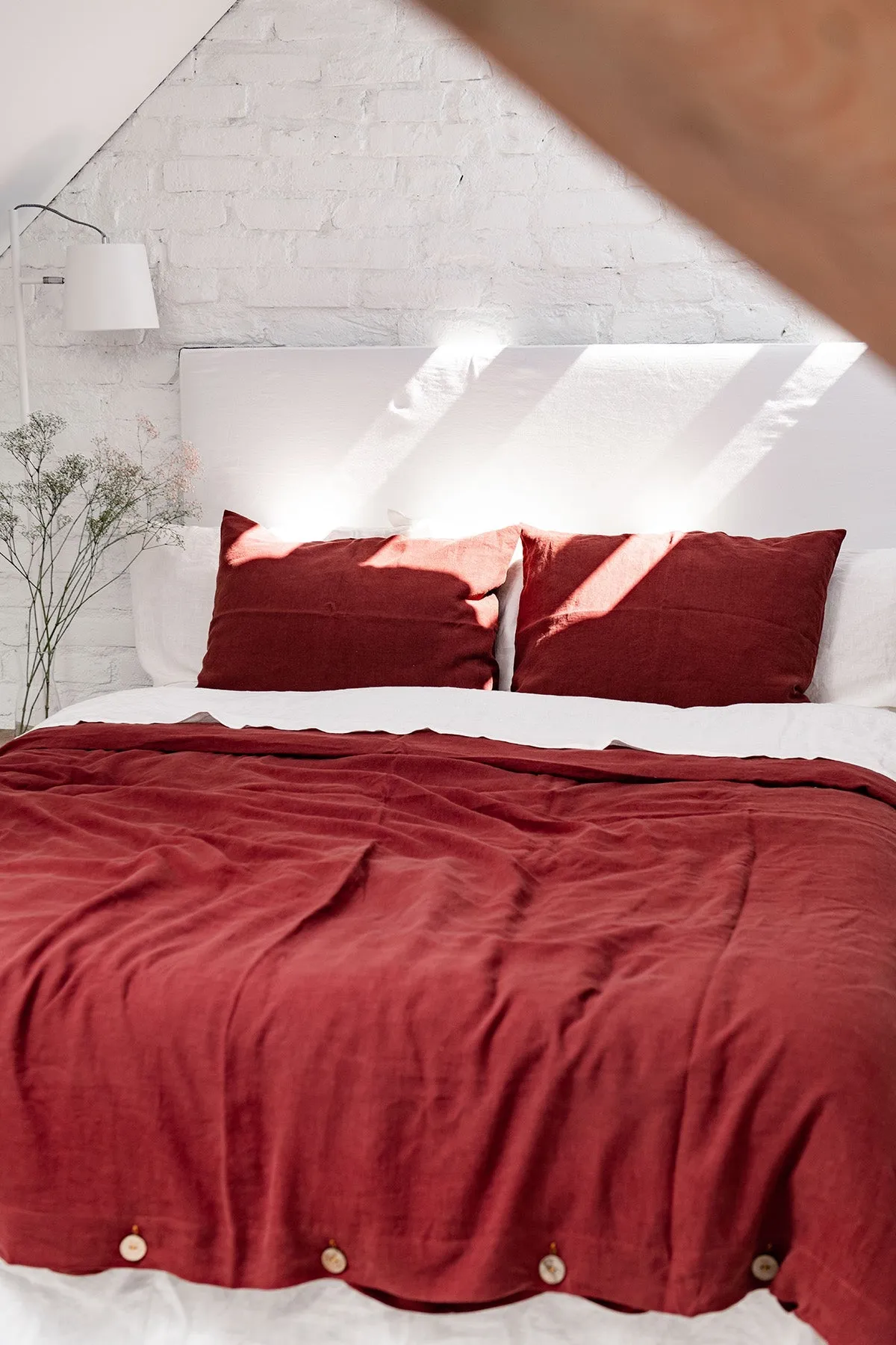 Linen bedding set in Terracotta by AmourLinen