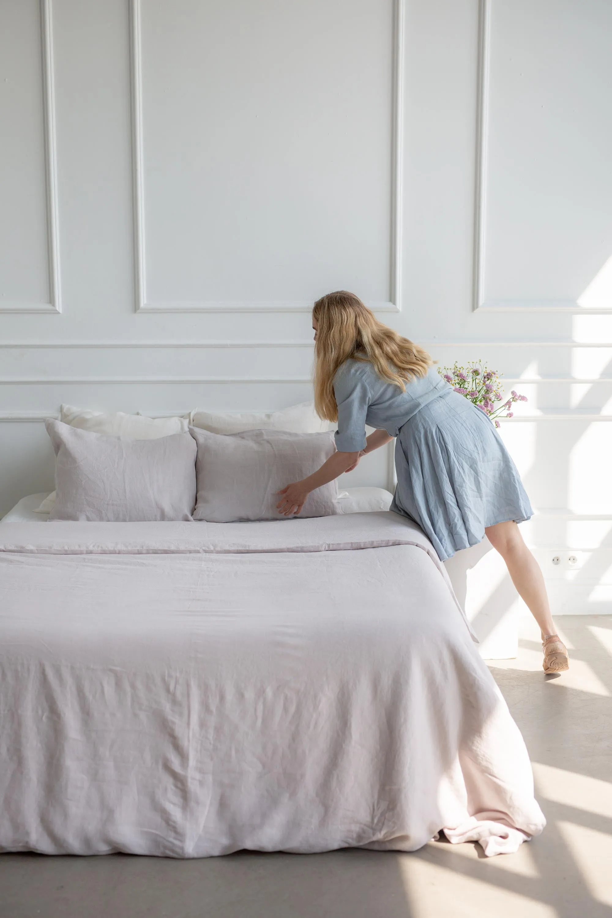 Linen pillowcase in Cream by AmourLinen