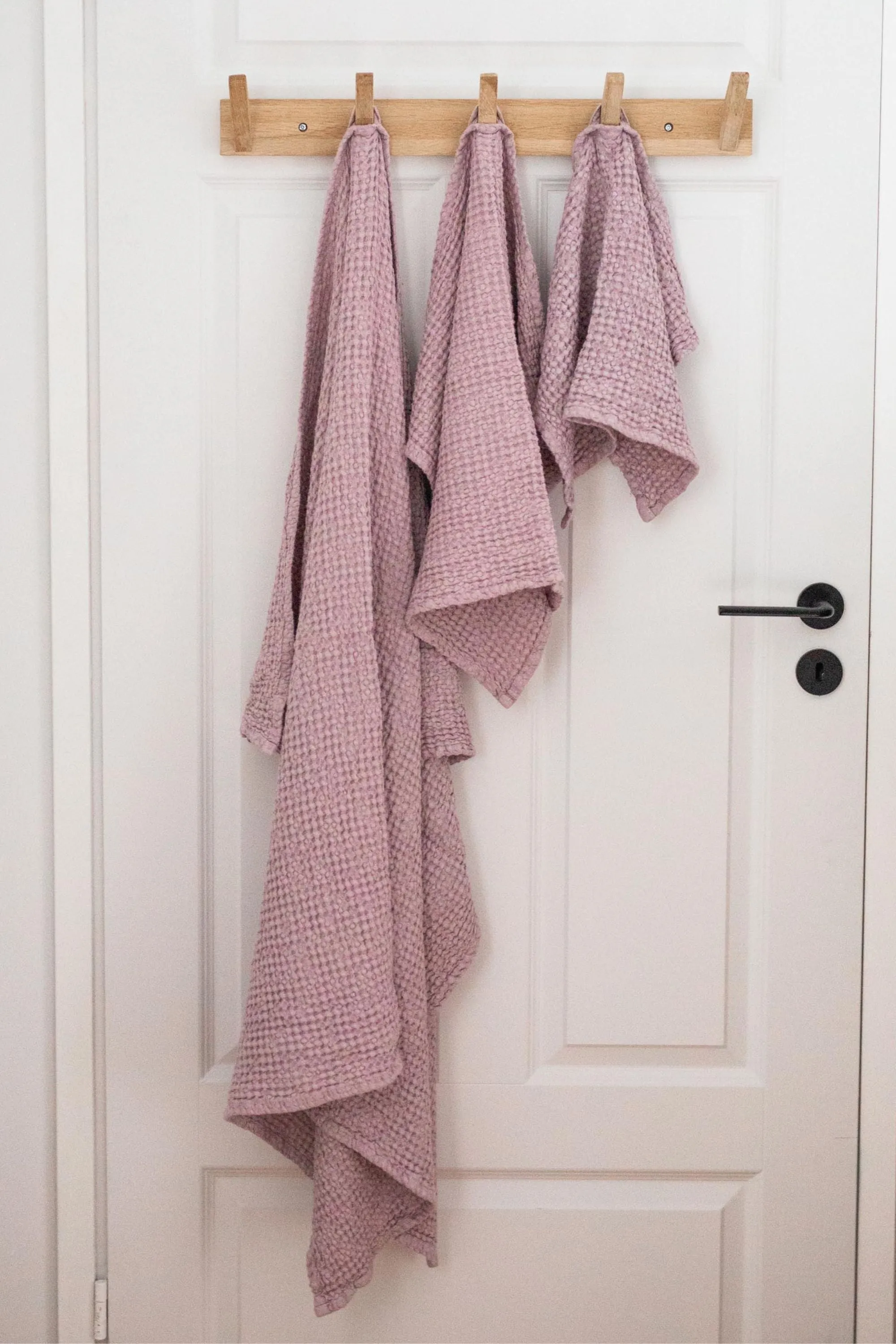 Linen waffle towel set by AmourLinen