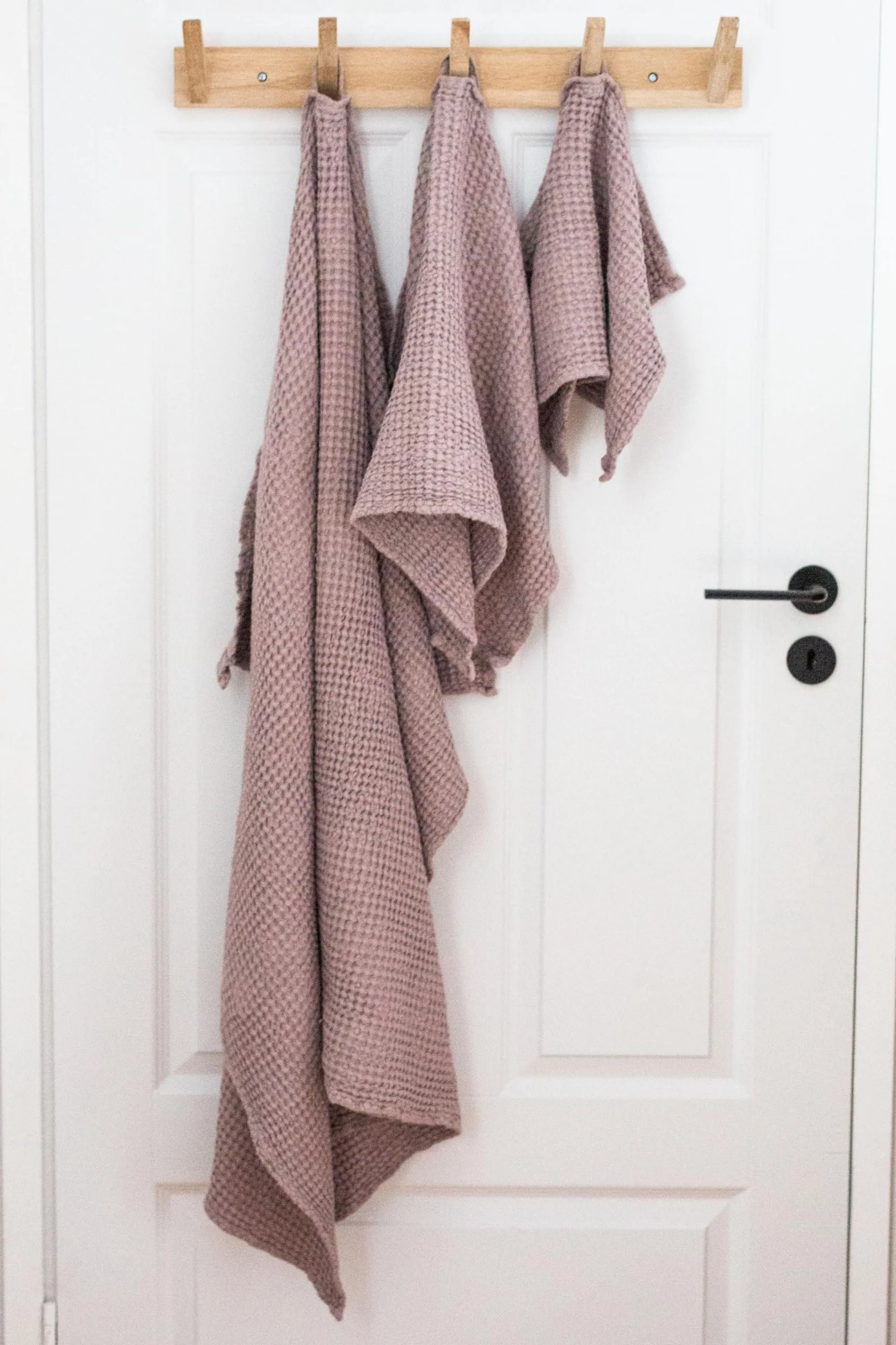 Linen waffle towel set by AmourLinen