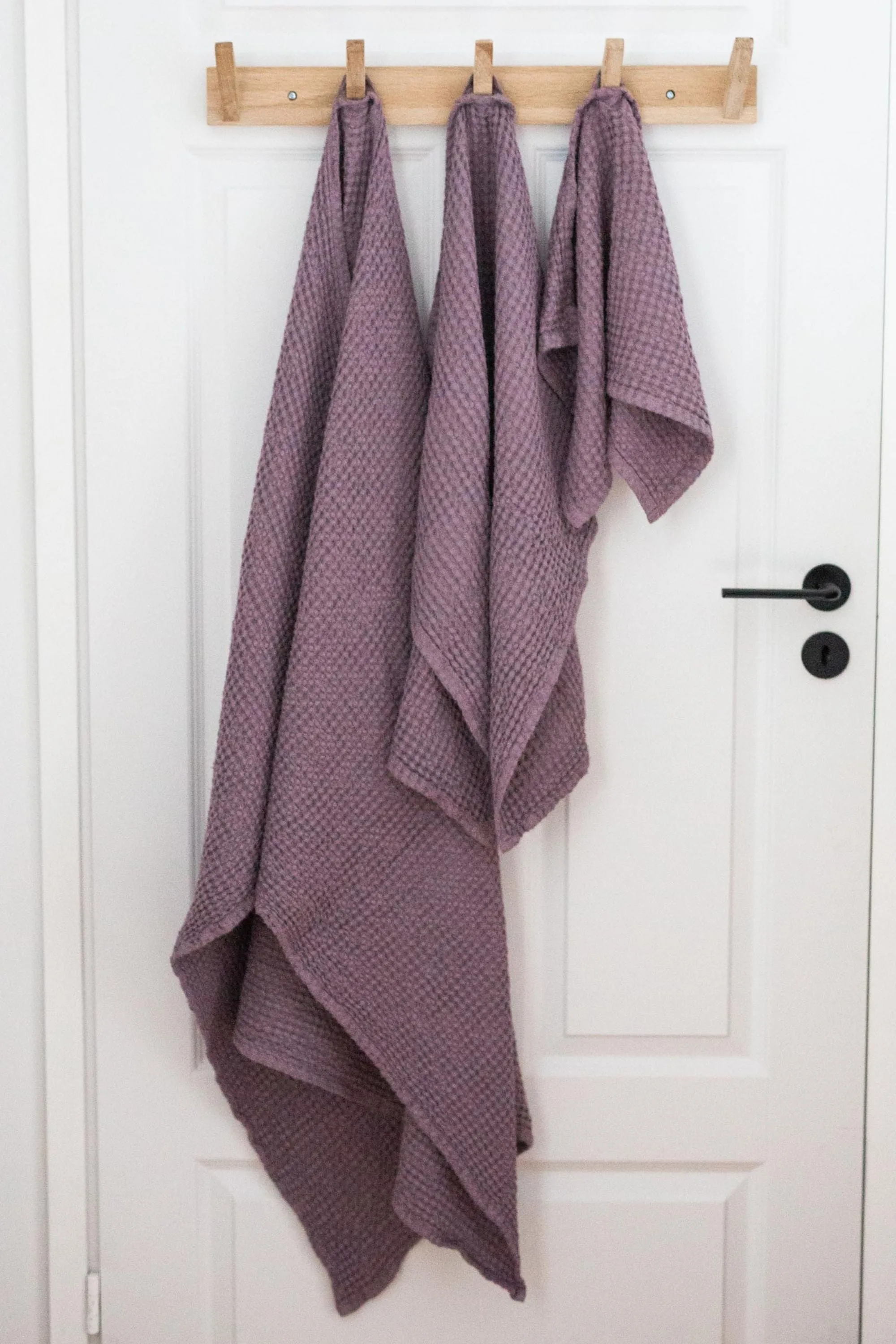 Linen waffle towel set by AmourLinen