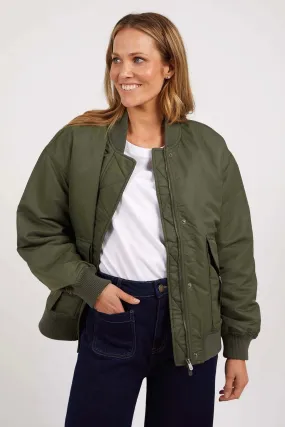 Lucille Khaki Bomber Jacket