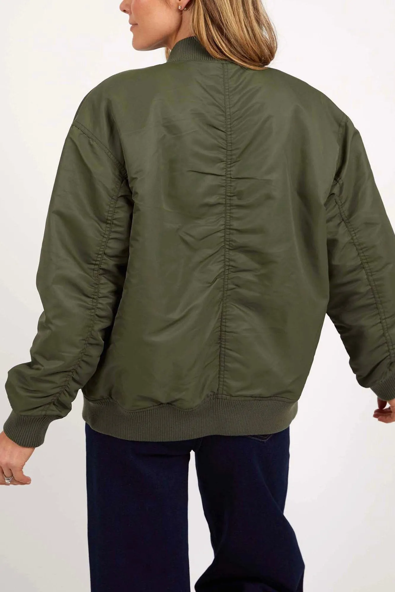 Lucille Khaki Bomber Jacket