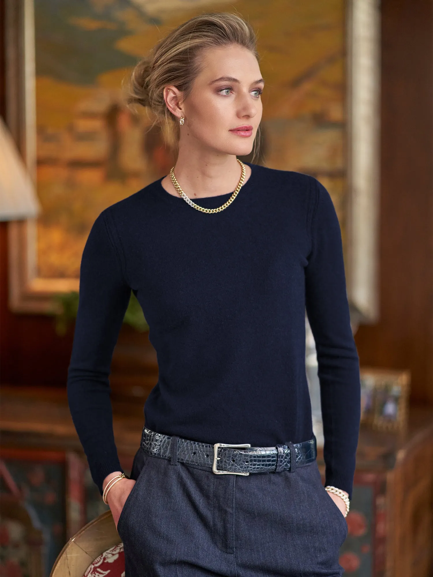 Luxe Layer Cashmere Crewneck Sweater