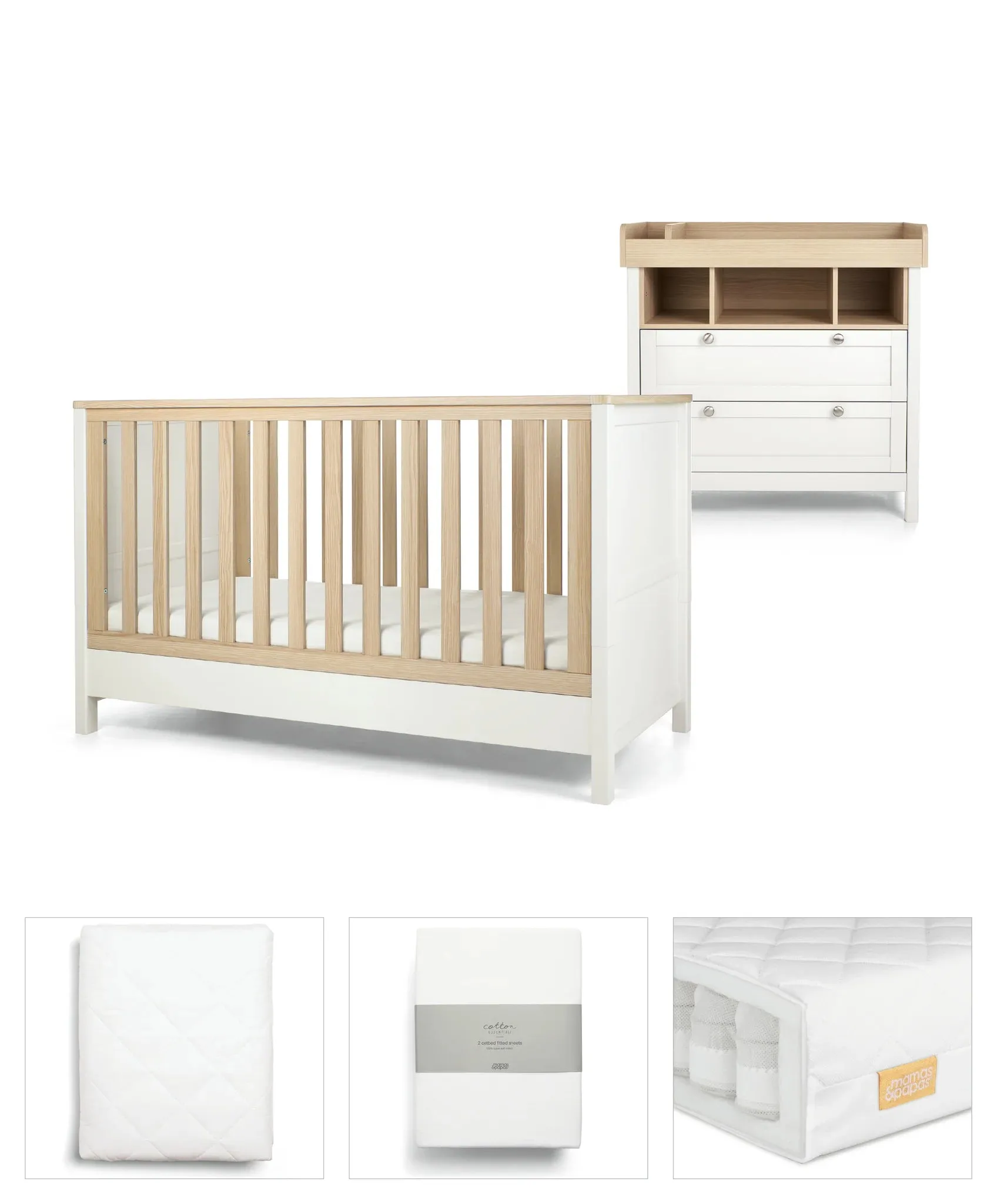 Mamas&Papas Harwell WHITE 5 Piece Set (ETA end of Feb)