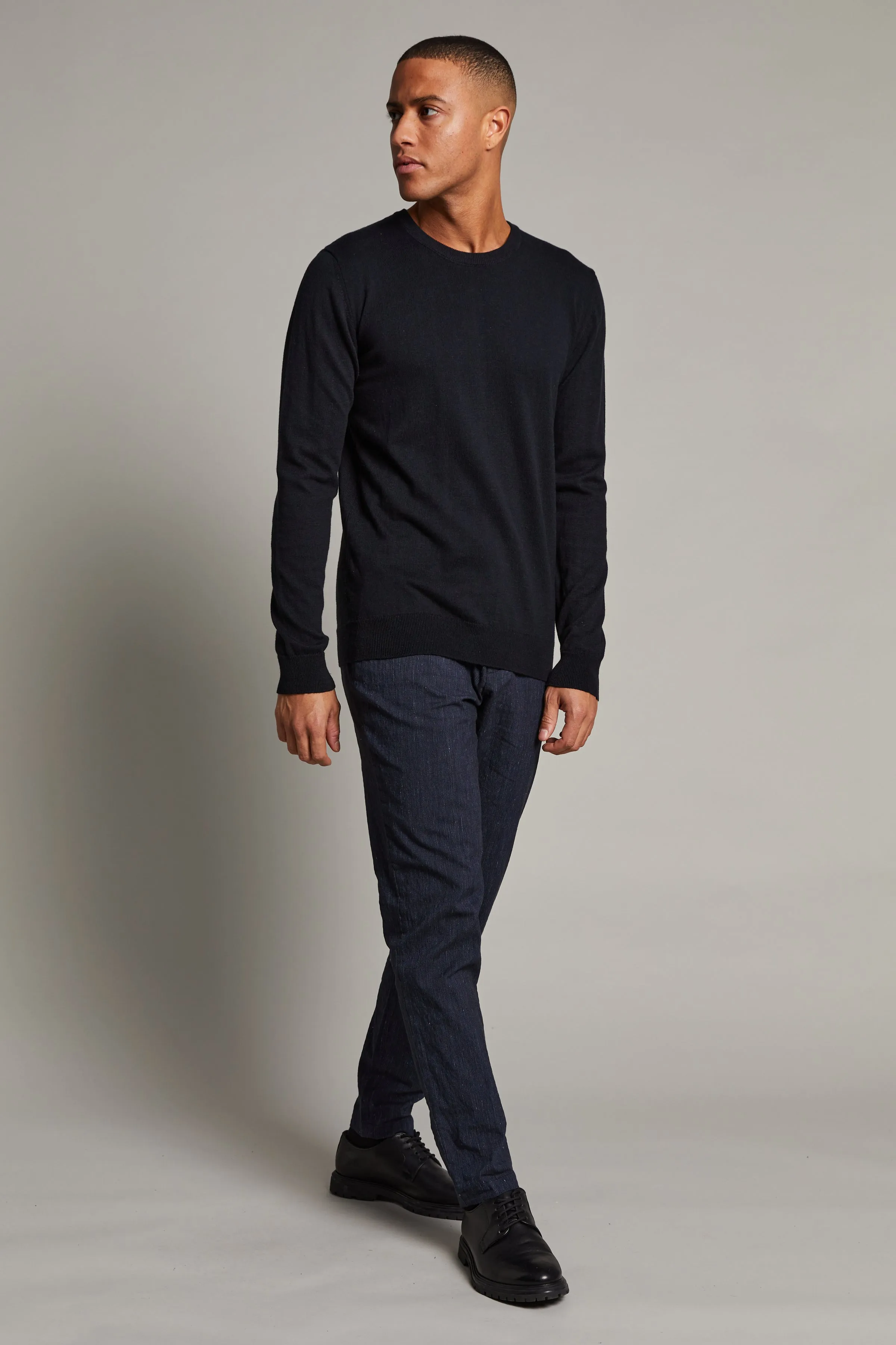 Matinique® Leon Cotton/Cashmere Crew Knit/Navy - New SS22