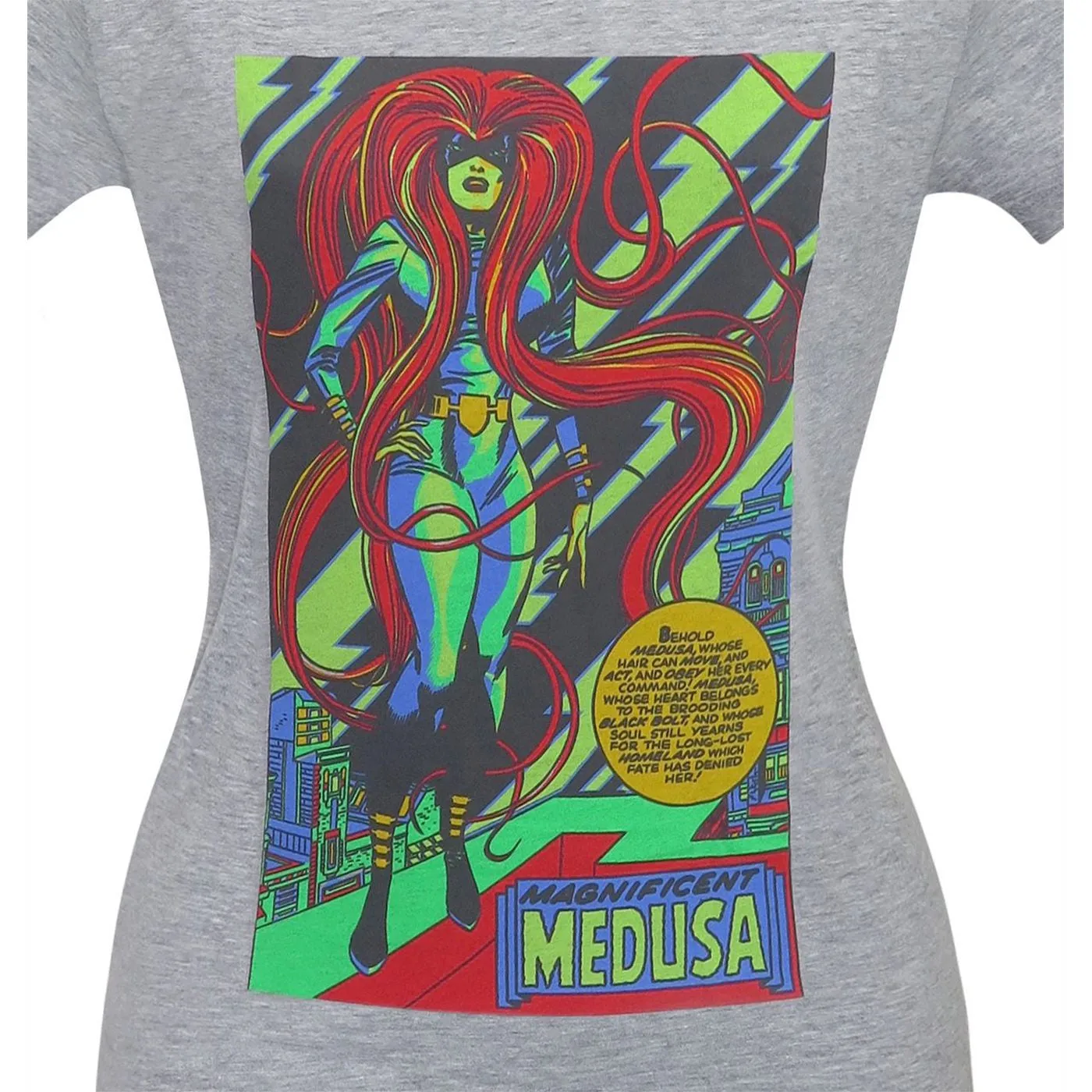 Medusa Black Light by Jack Kirby Women's T-Shirt