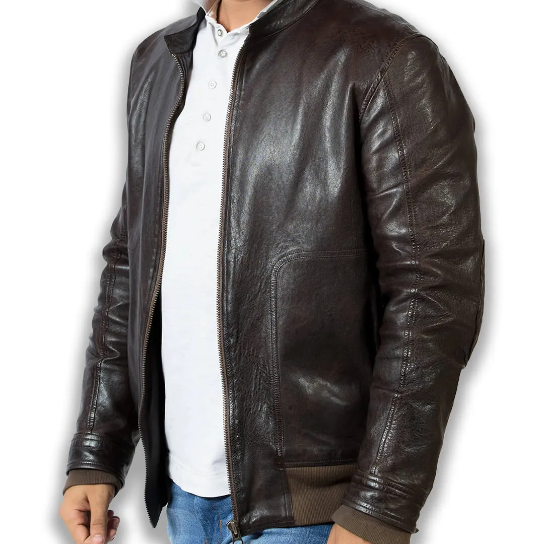 Men's Black Leather Jacket