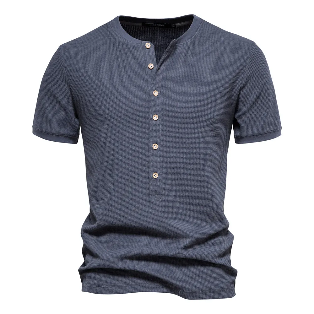 Men's Casual Solid Color Henley