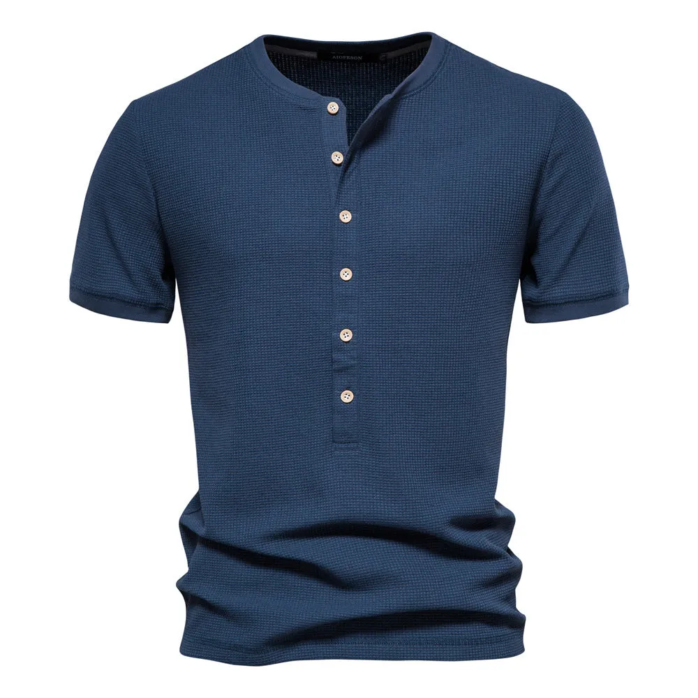 Men's Casual Solid Color Henley