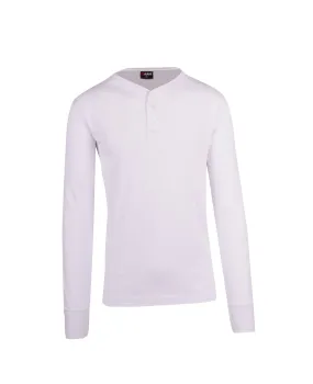 Mens Henley L/S Tee - White