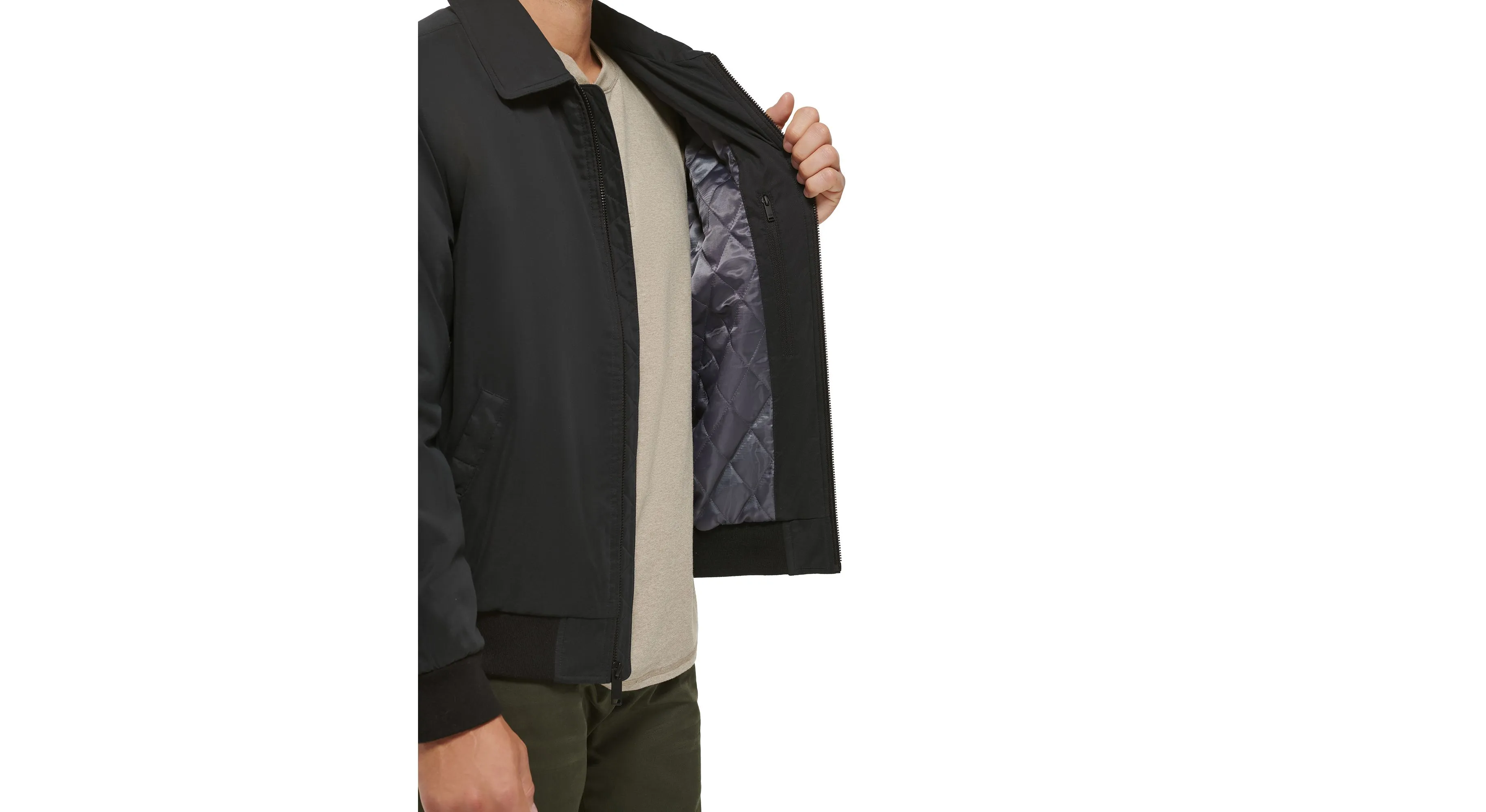 Microtwill Relaxed Laydown Collar Bomber