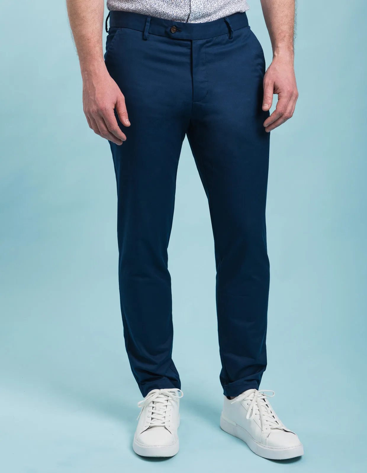 Midnight Navy Cashmere Finish Twill | Chino