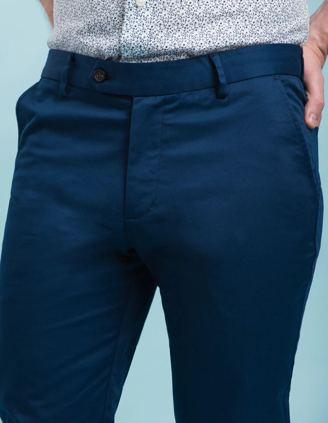 Midnight Navy Cashmere Finish Twill | Chino