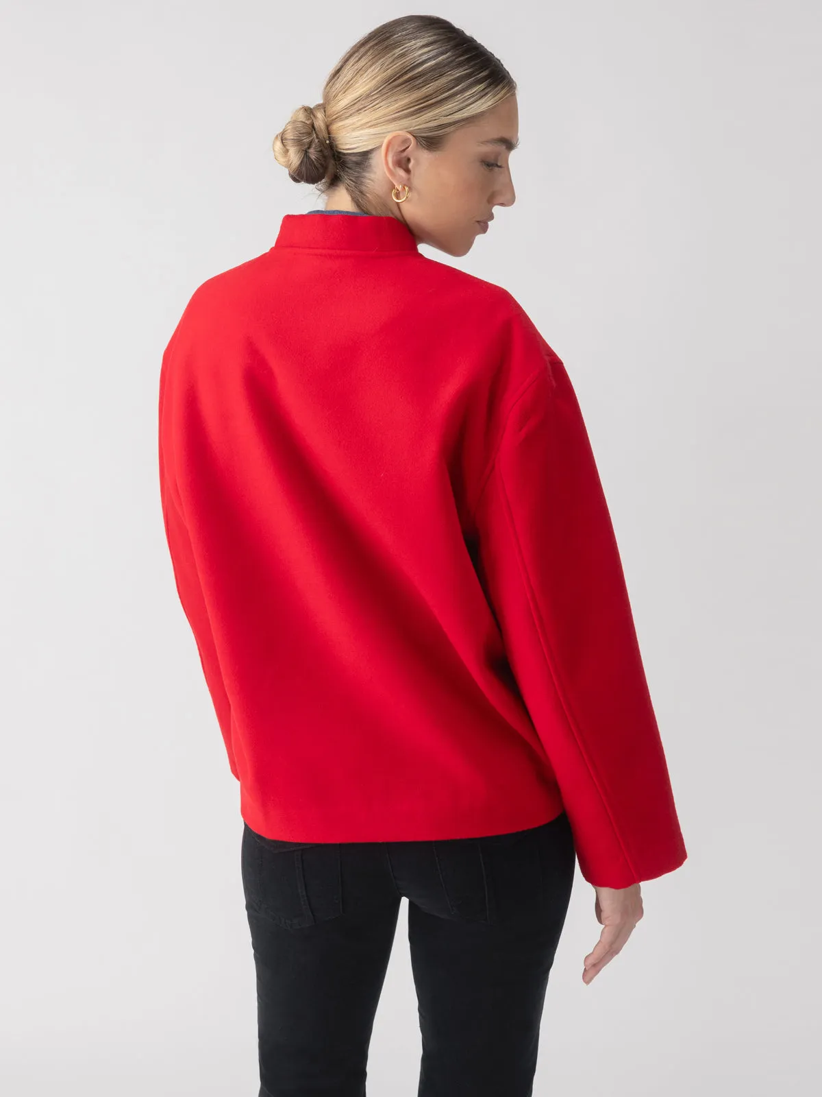 Modern Bomber Jacket Mars Red