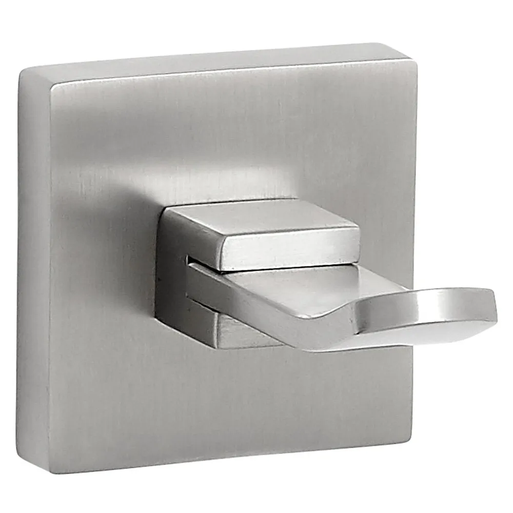 Modern Flat Brushed Nickel Towel Hook | Clean Lines & Premium Quality Stainless Steel Robe