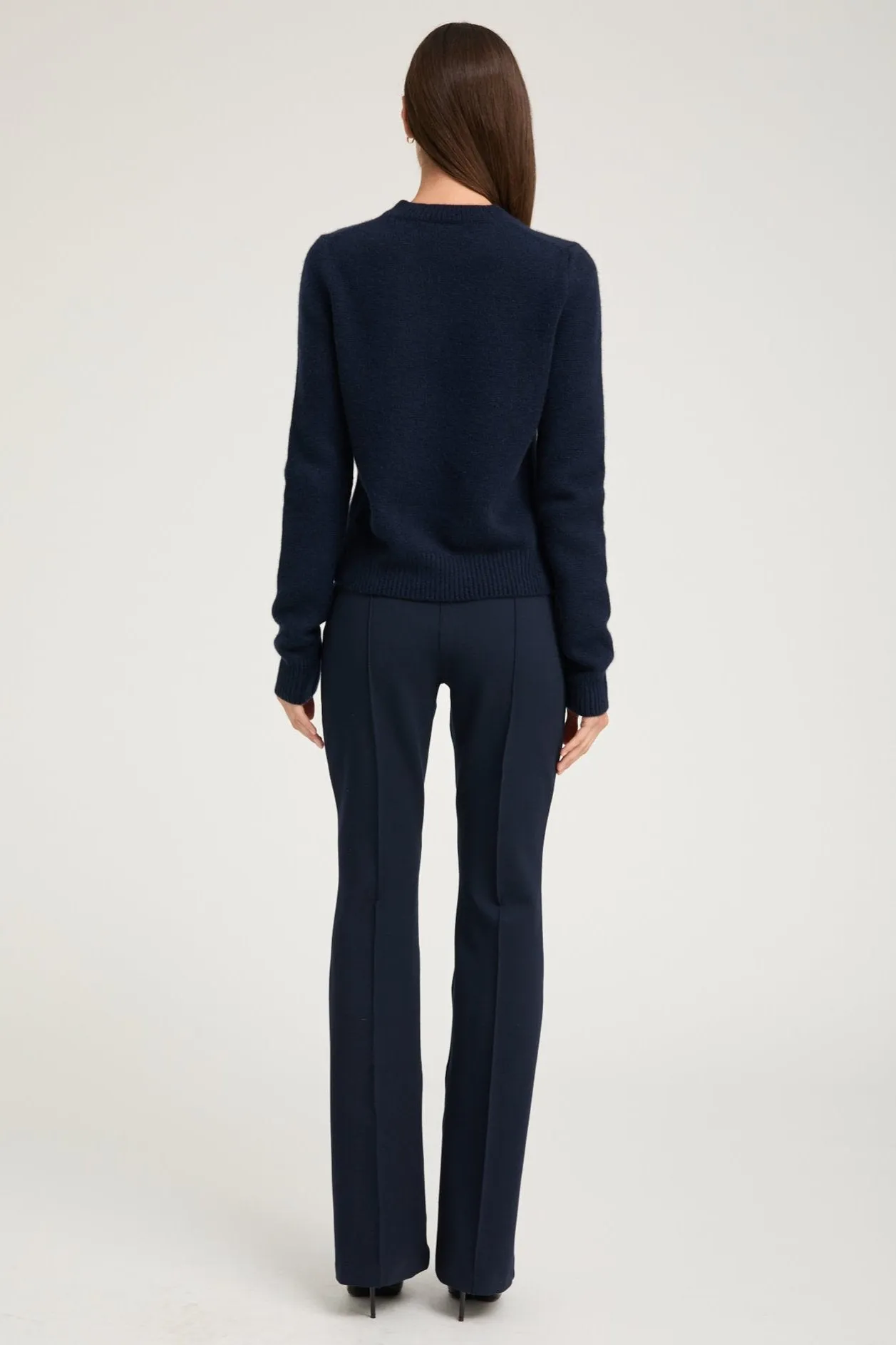 Navy Cashmere Crewneck Sweater