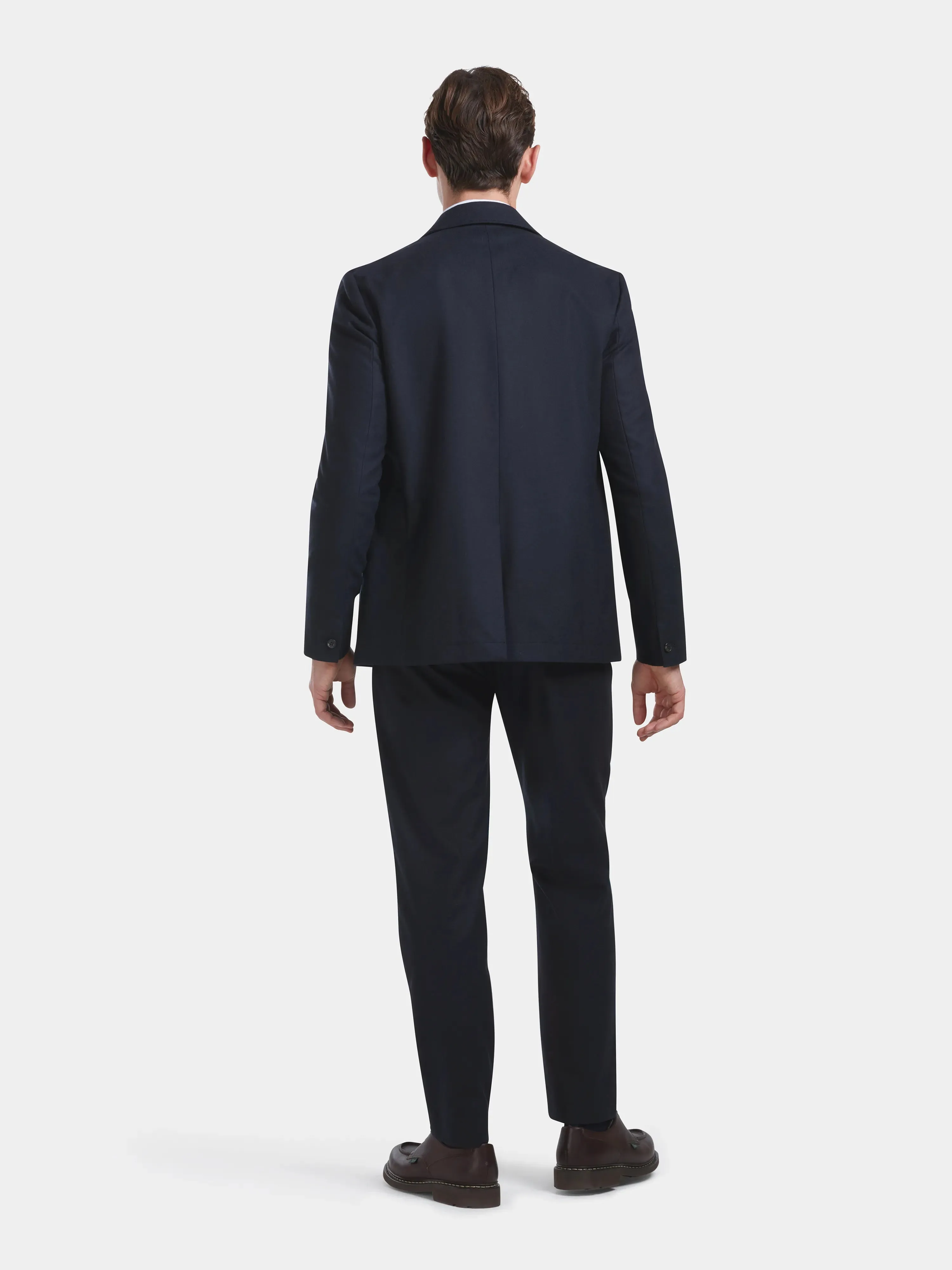 Navy Wool Cashmere Blazer